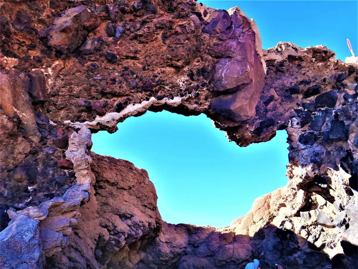 A coral rock arch on Isla Incahuasi